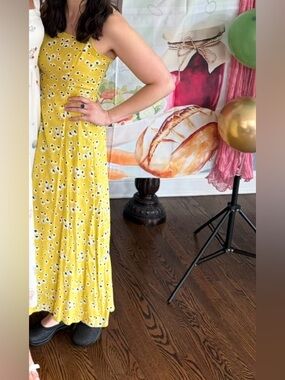 Yellow Floral Maxi Dress